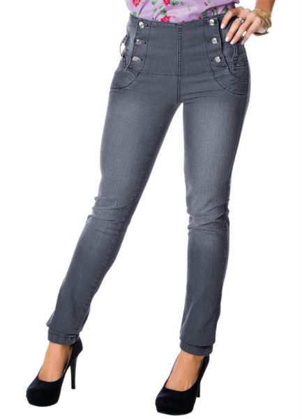 Calça Jeans Tradicional Cinza