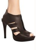 Ankle Boot Cafe com Zíper