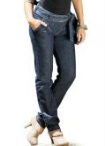 Calça Saruel Jeans com Faixa